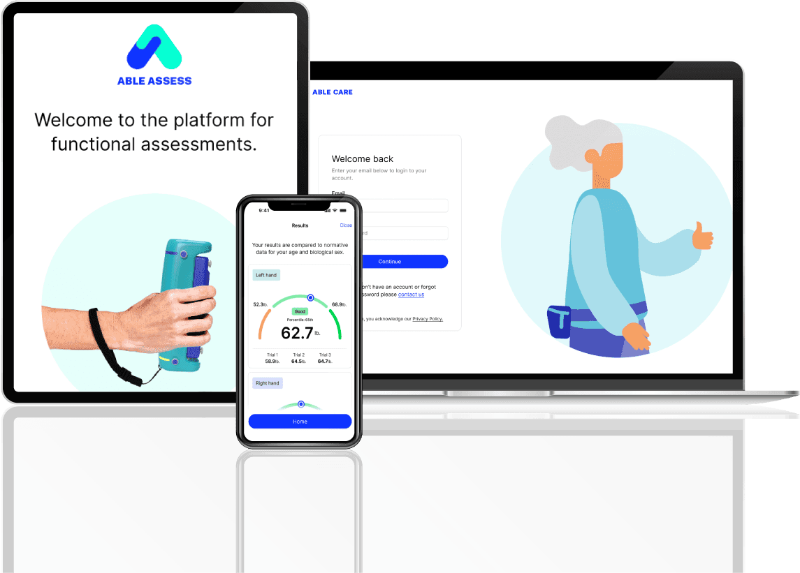 Able Assess product and tablet